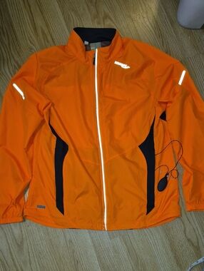 Mens Saucony Sonic Hdx Visipro High-Visibility Light Up Orange Jacket